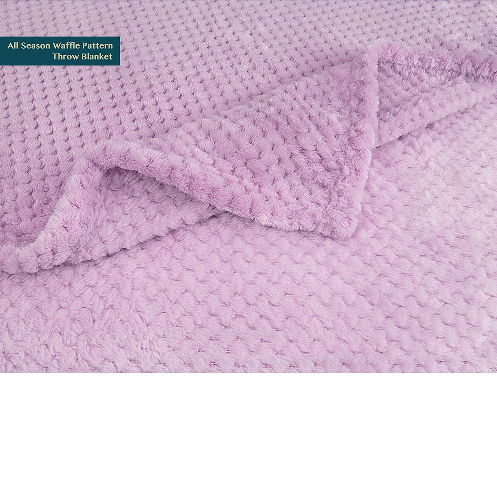 Waffle Textured Fleece Blanket