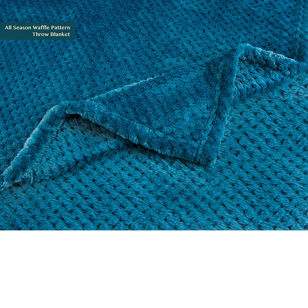 Waffle Textured Fleece Blanket