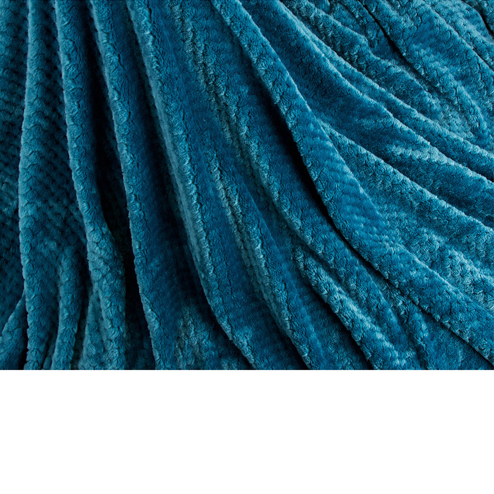 Waffle Textured Fleece Blanket