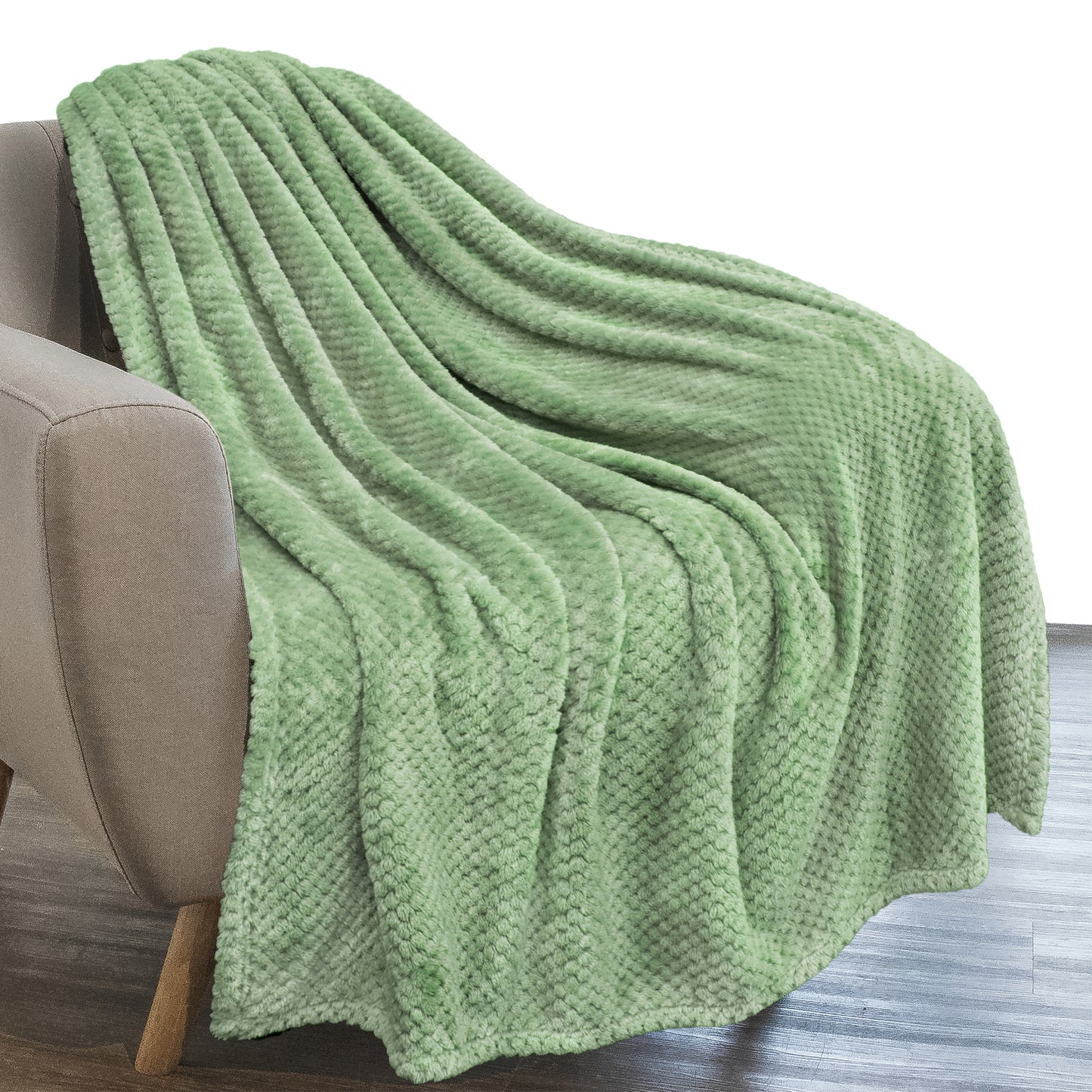 Waffle Textured Fleece Blanket