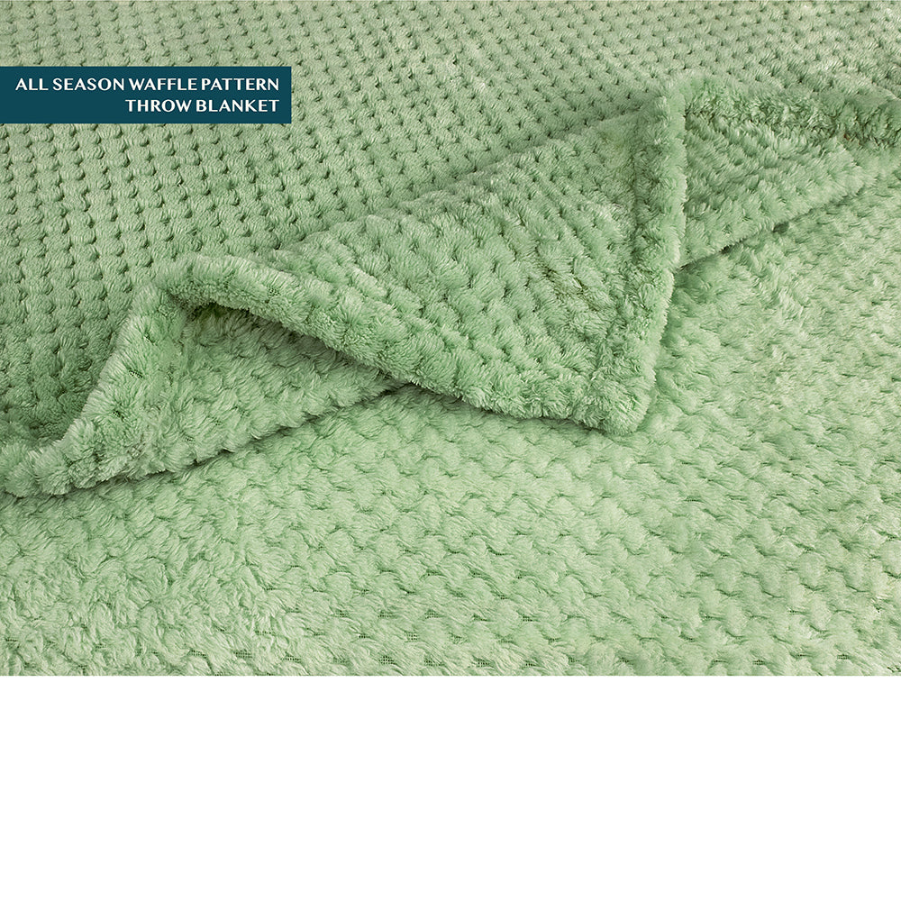 Waffle Textured Fleece Blanket