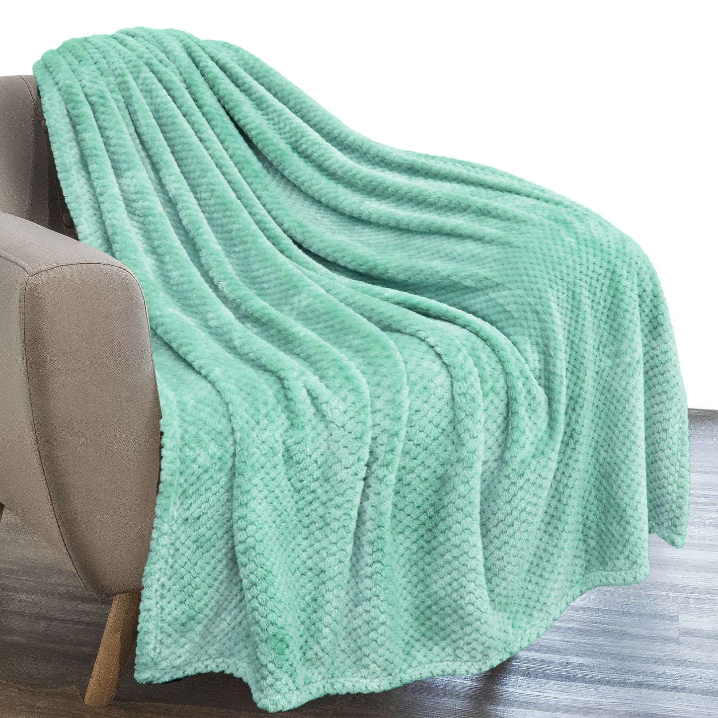 Waffle Textured Fleece Blanket