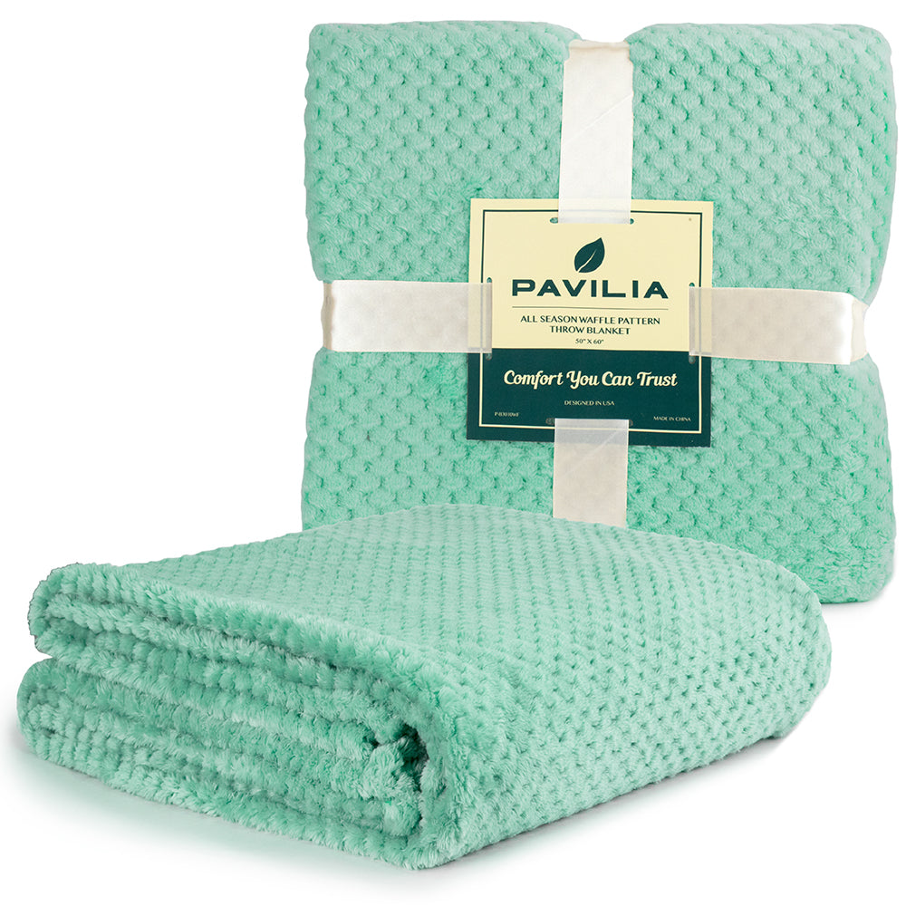 Waffle Textured Fleece Blanket