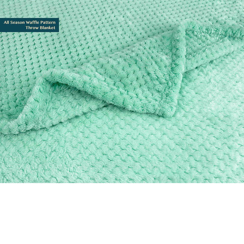 Waffle Textured Fleece Blanket