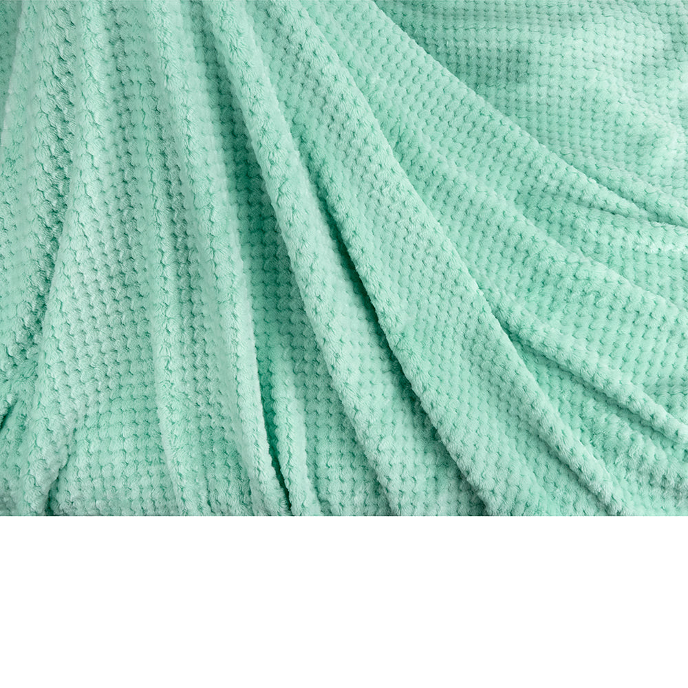 Waffle Textured Fleece Blanket