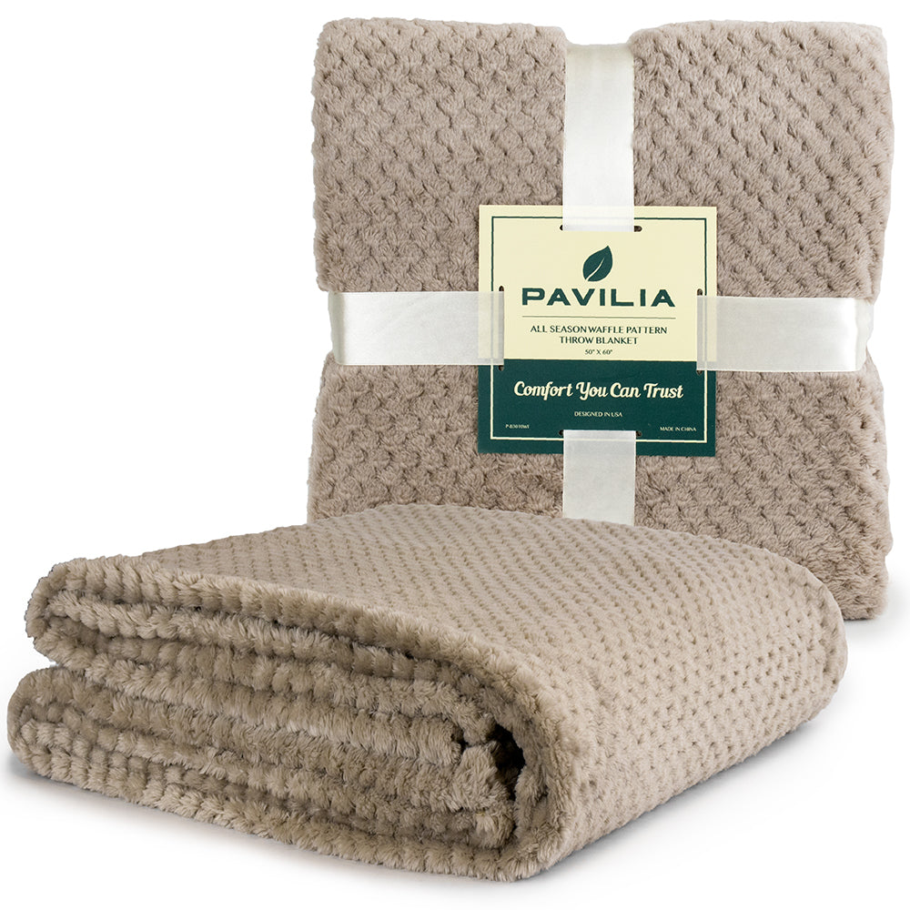 Waffle Textured Fleece Blanket