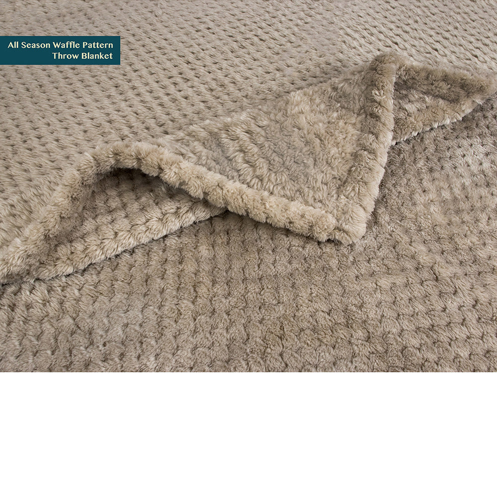Waffle Textured Fleece Blanket