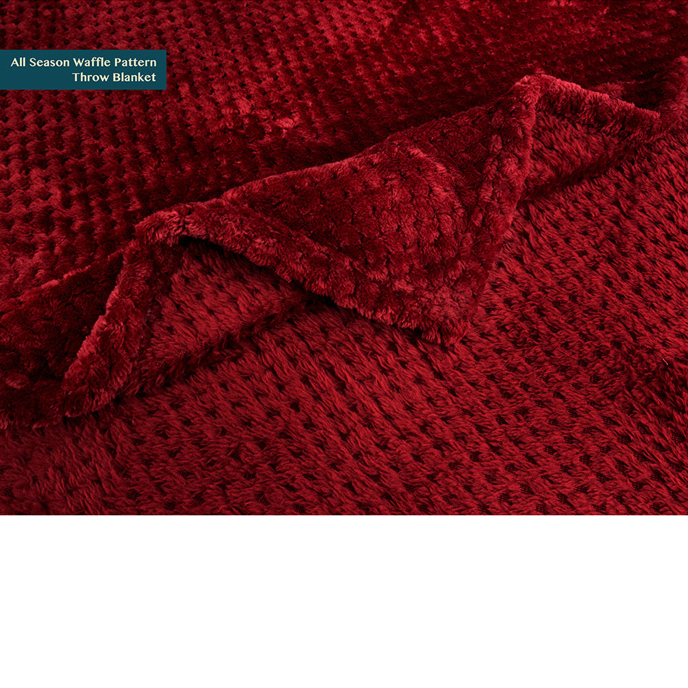 Waffle Textured Fleece Blanket