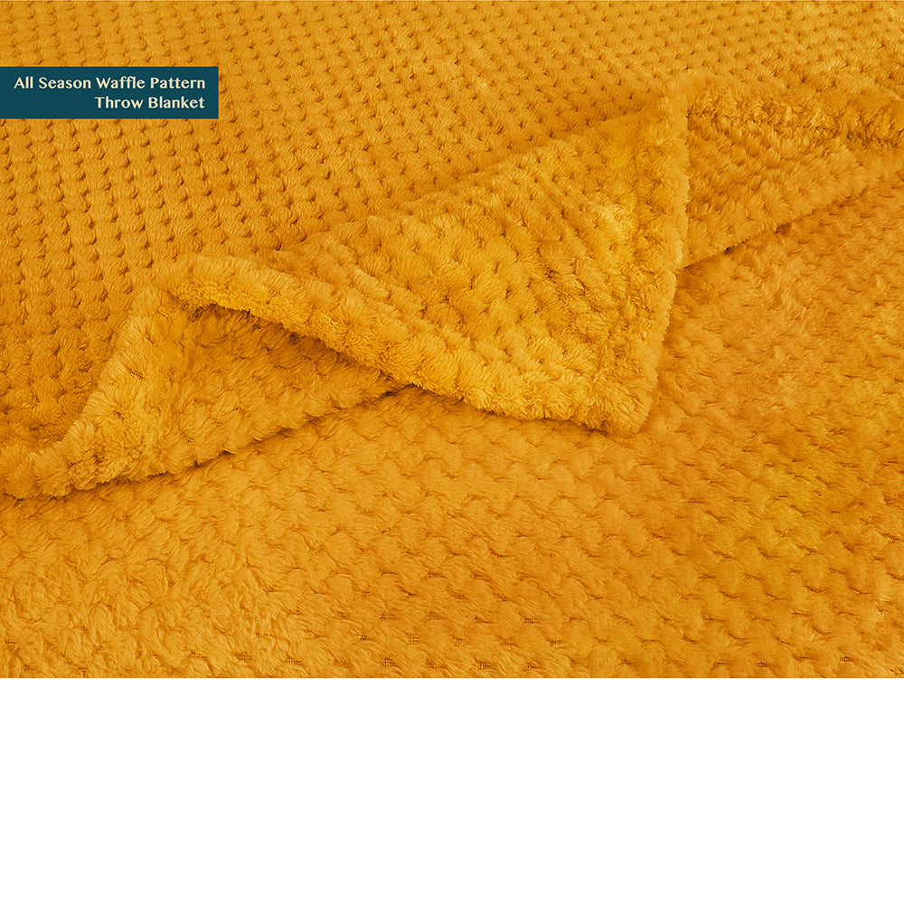 Waffle Textured Fleece Blanket