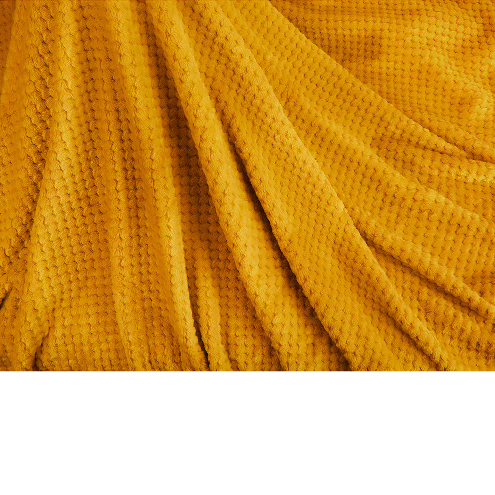 Waffle Textured Fleece Blanket
