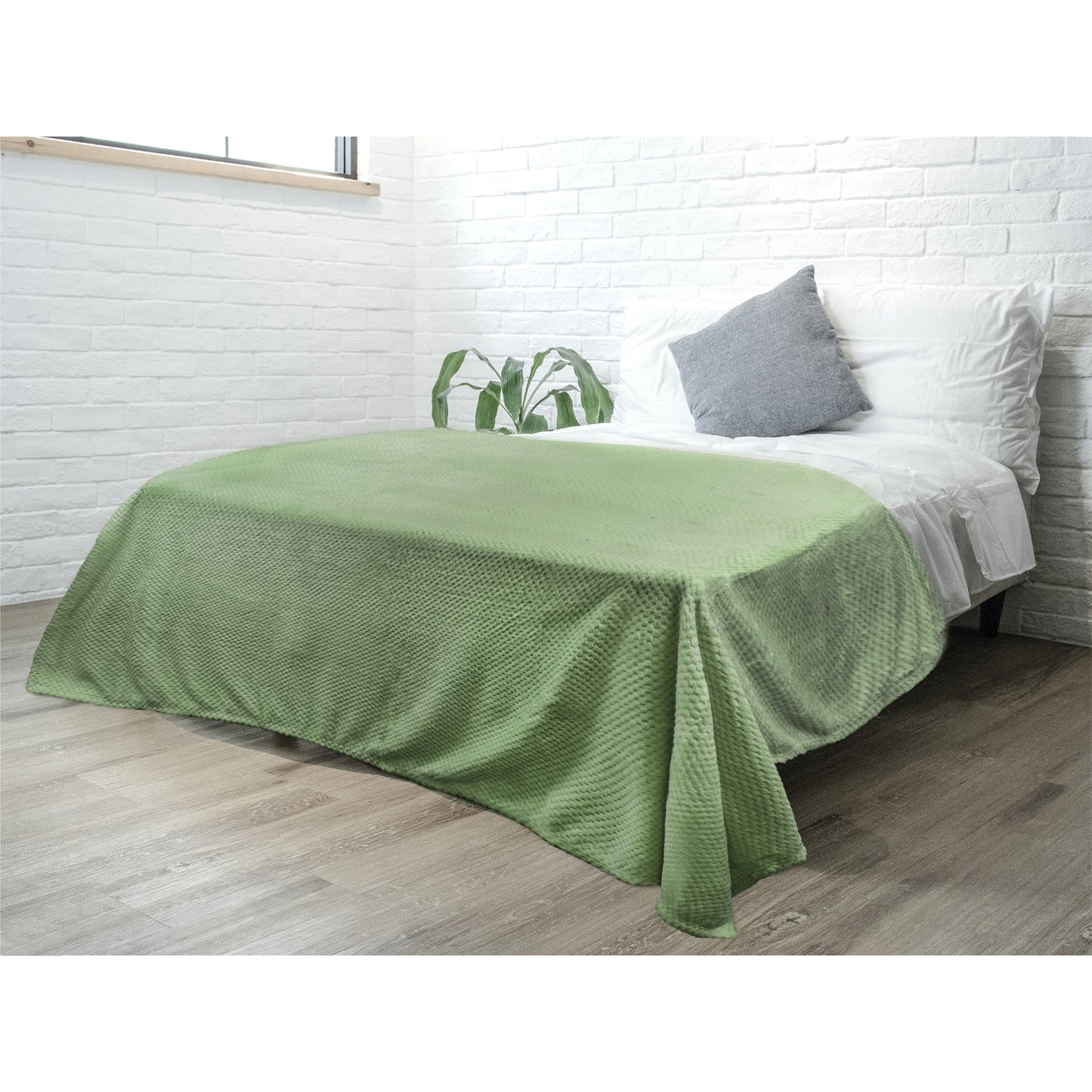 Waffle Textured Fleece Blanket