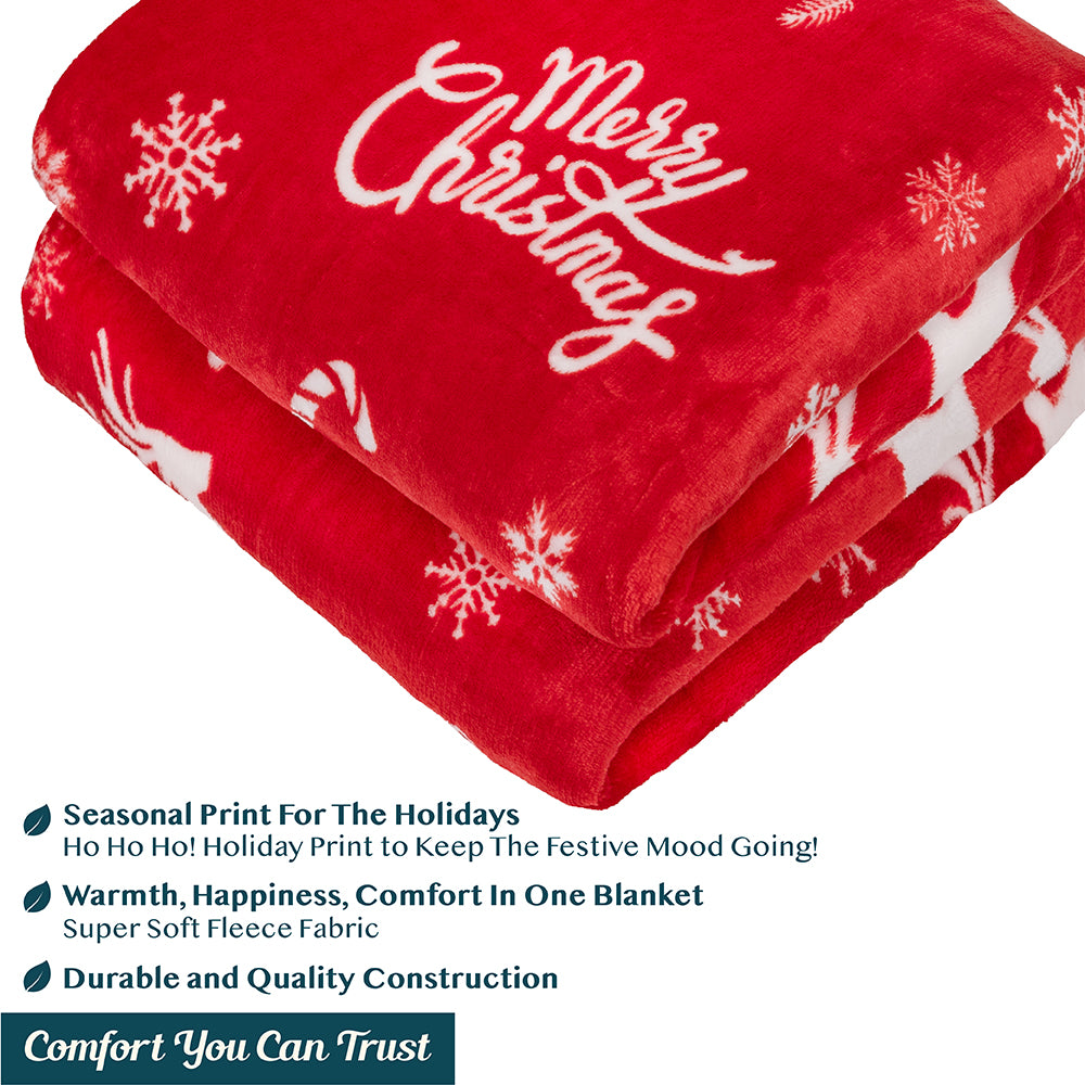 Christmas Fleece Throw Blanket