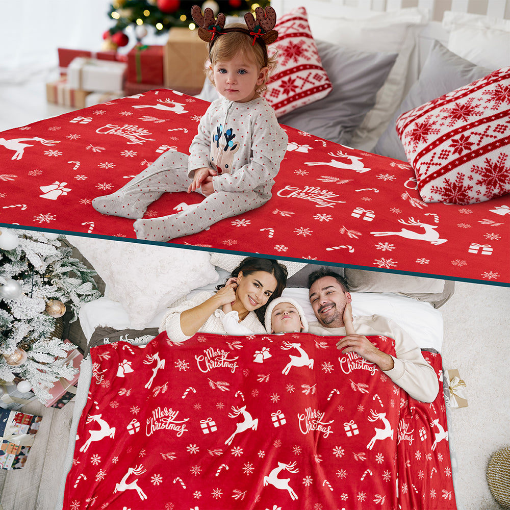 Christmas Fleece Throw Blanket