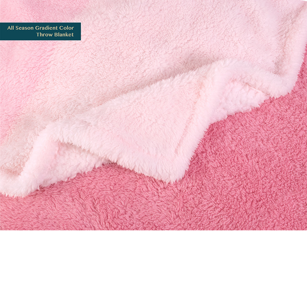 Gradient Ombre Shaggy Sherpa Blanket