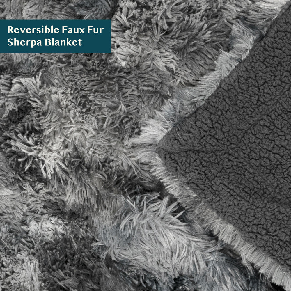 Faux Fur Sherpa Throw Blanket