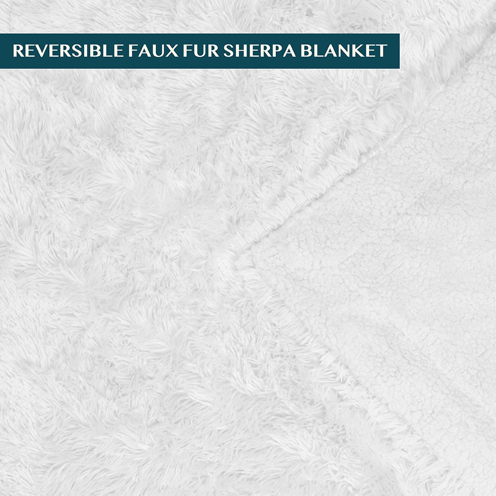 Faux Fur Sherpa Throw Blanket