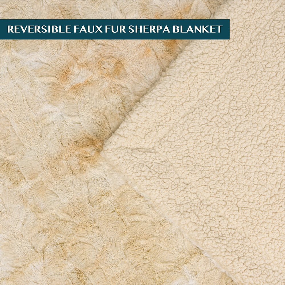 Minky Sherpa Throw Blanket