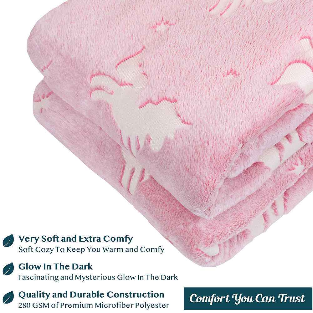 Glow In The Dark Fleece Throw Blanket