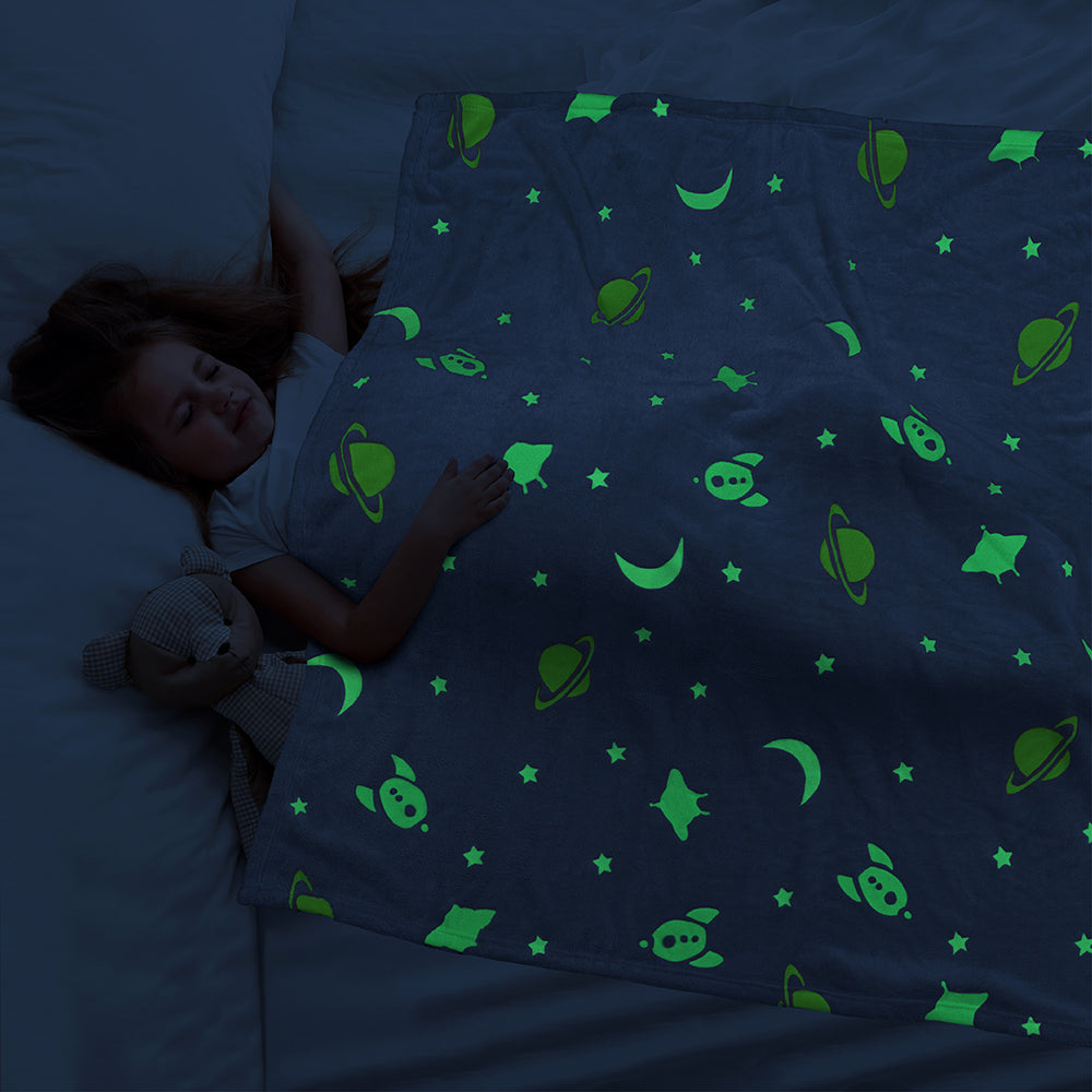 Glow In The Dark Fleece Throw Blanket