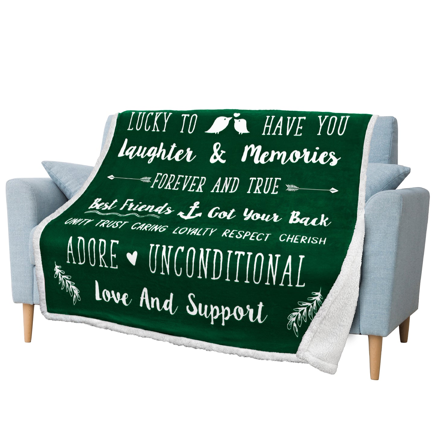 Love and Friendship Throw Blanket