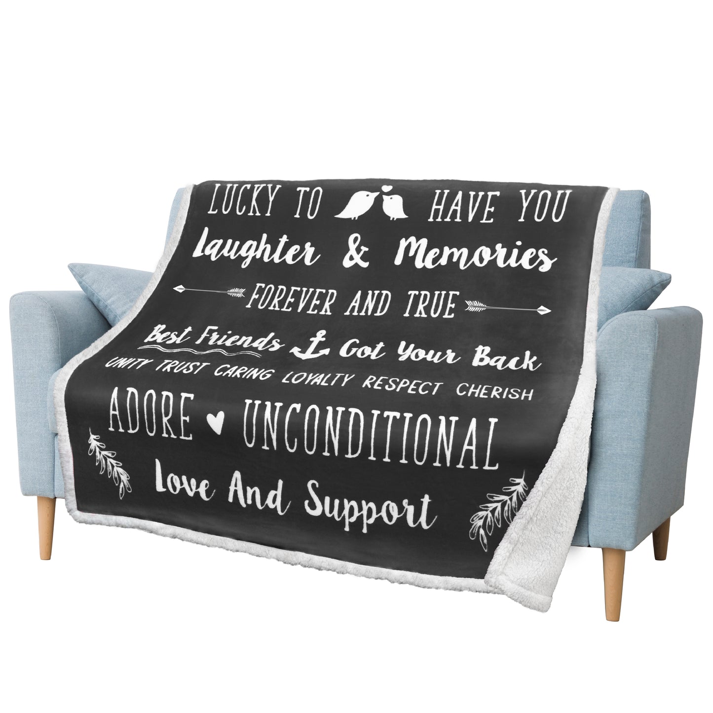 Love and Friendship Throw Blanket