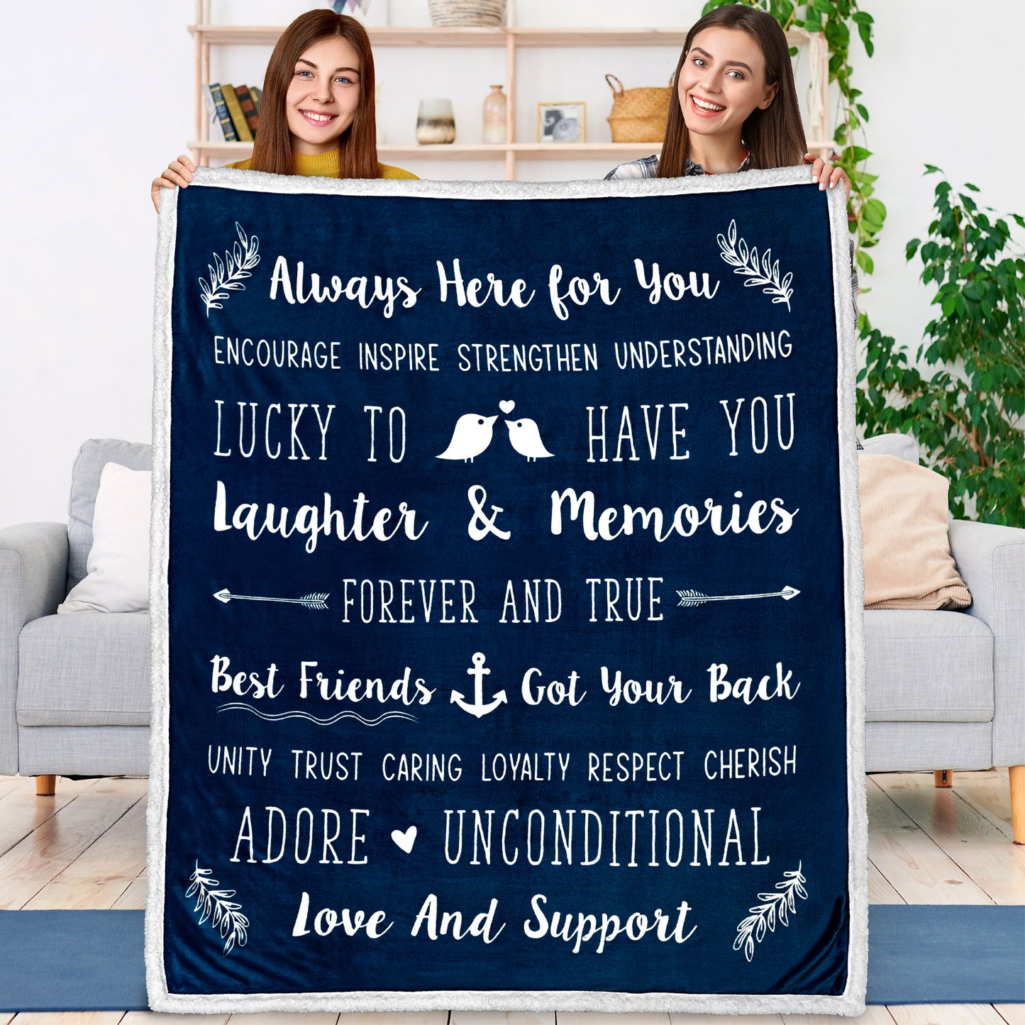 Love and Friendship Throw Blanket