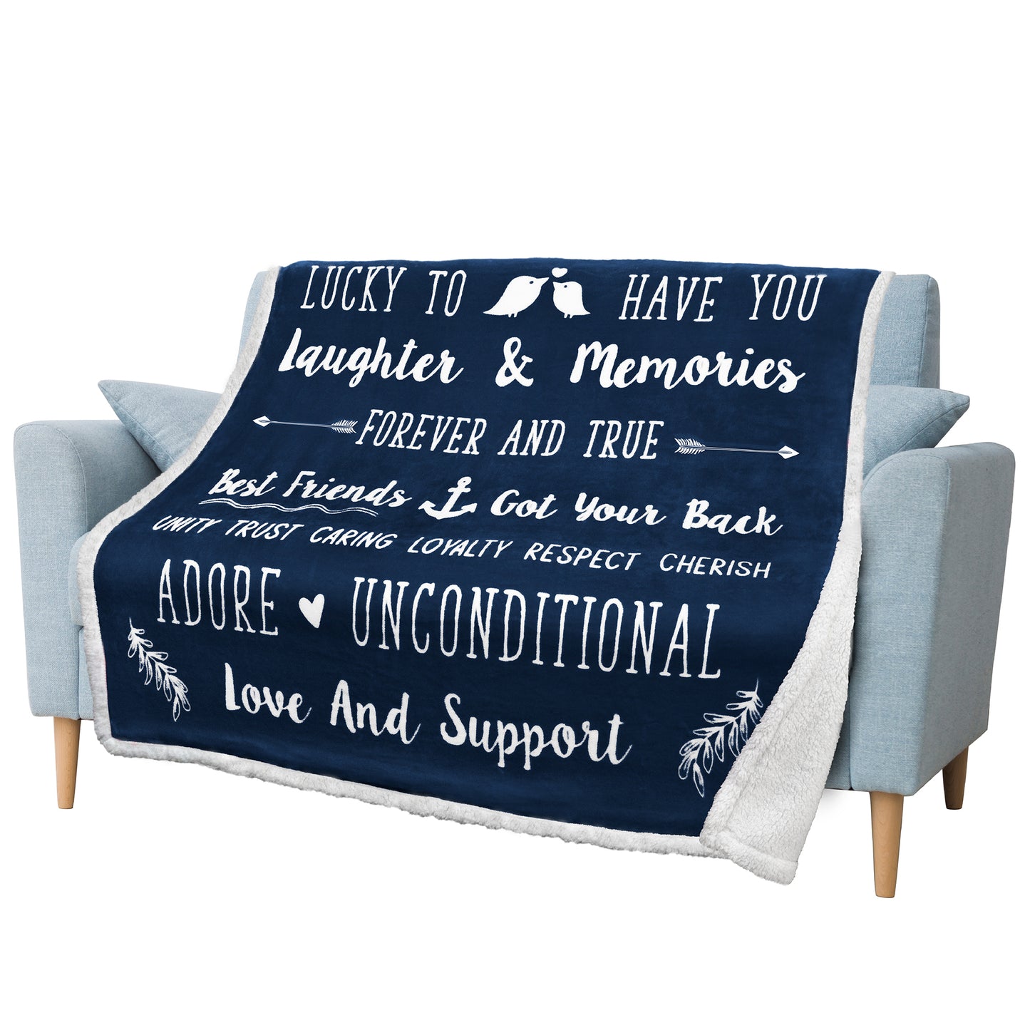 Love and Friendship Throw Blanket