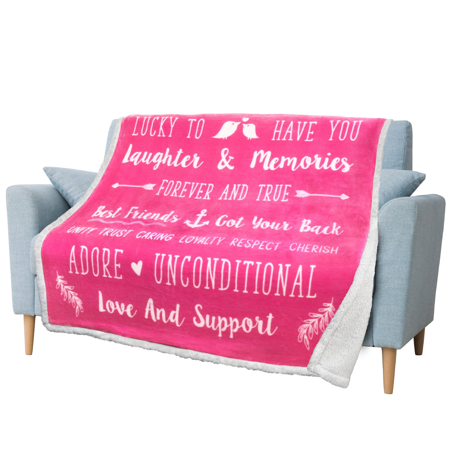 Love and Friendship Throw Blanket