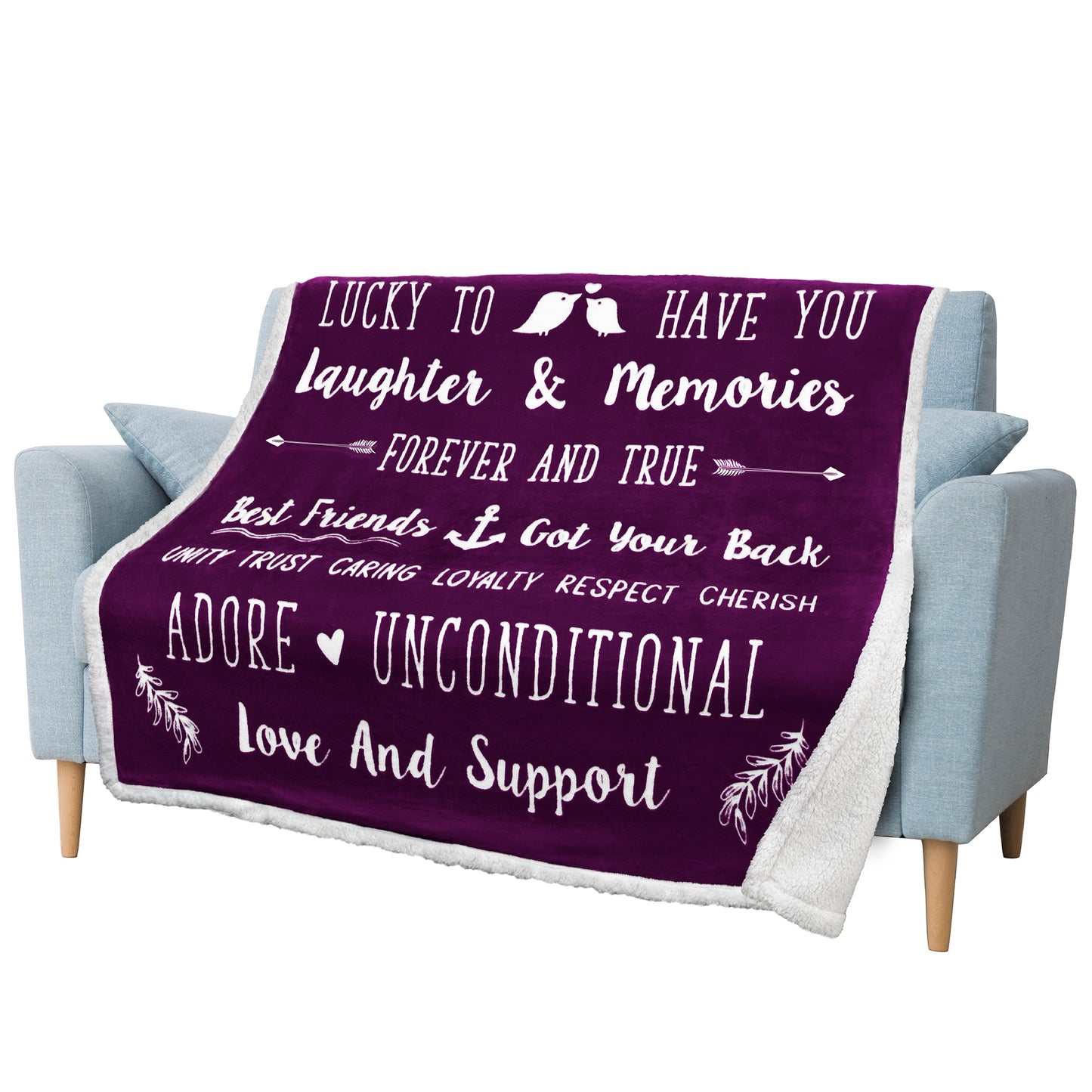Love and Friendship Throw Blanket