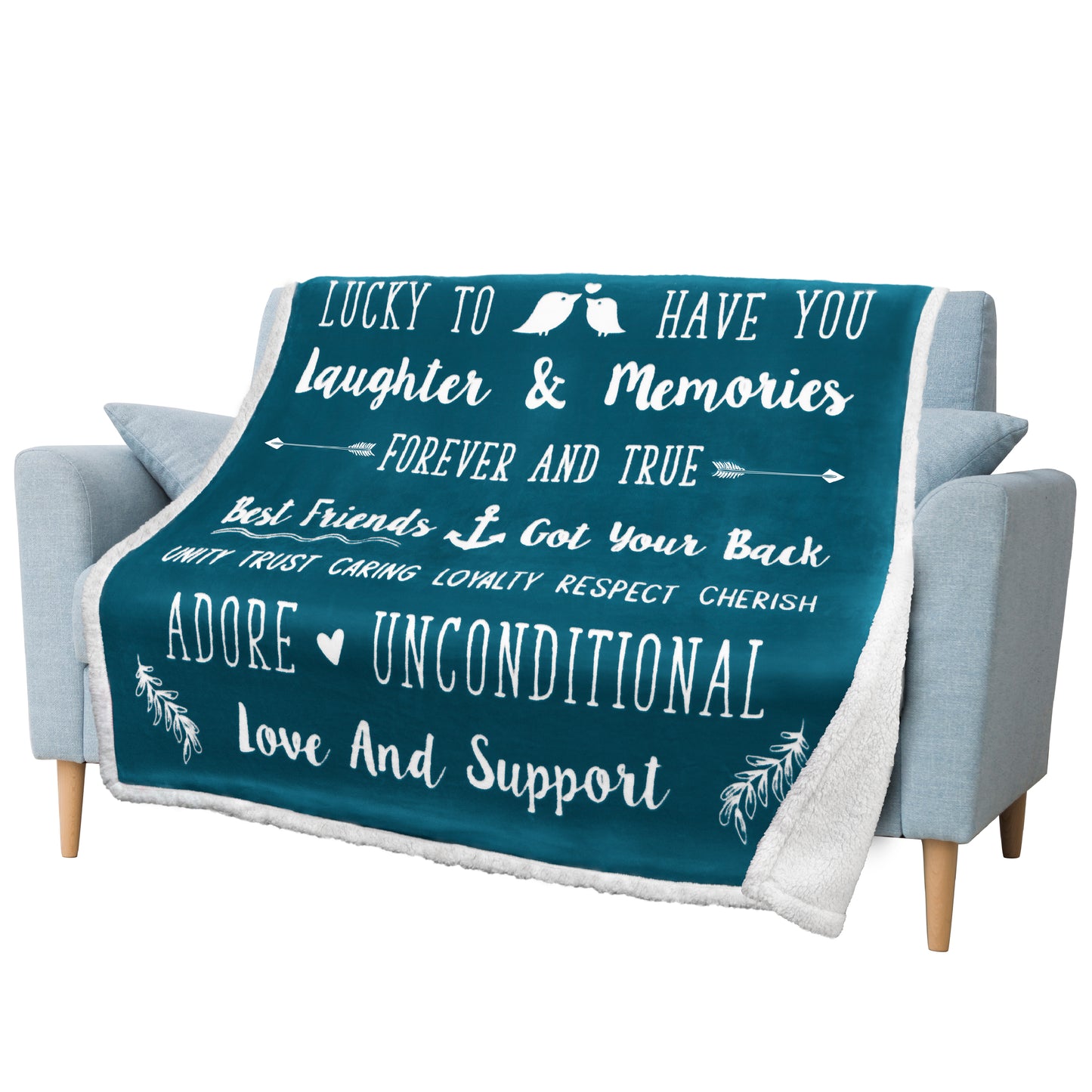 Love and Friendship Throw Blanket