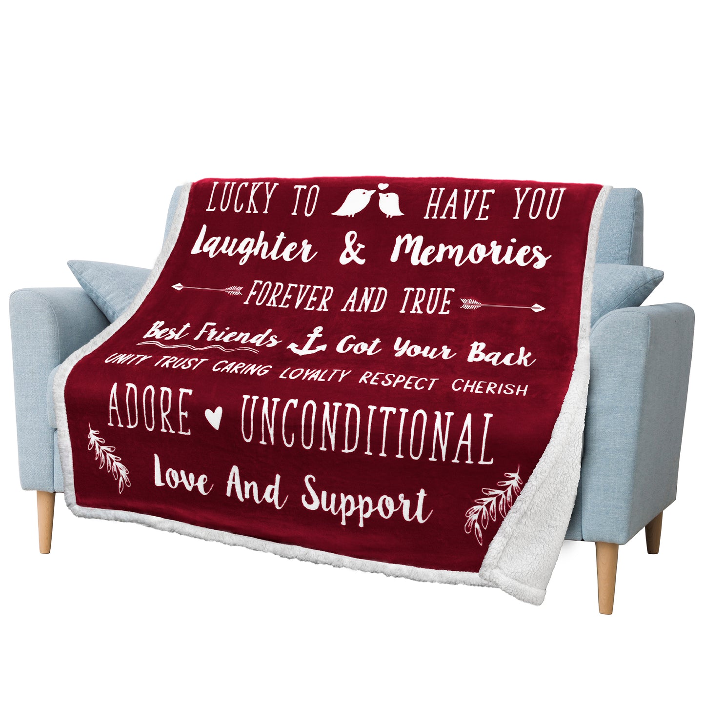 Love and Friendship Throw Blanket