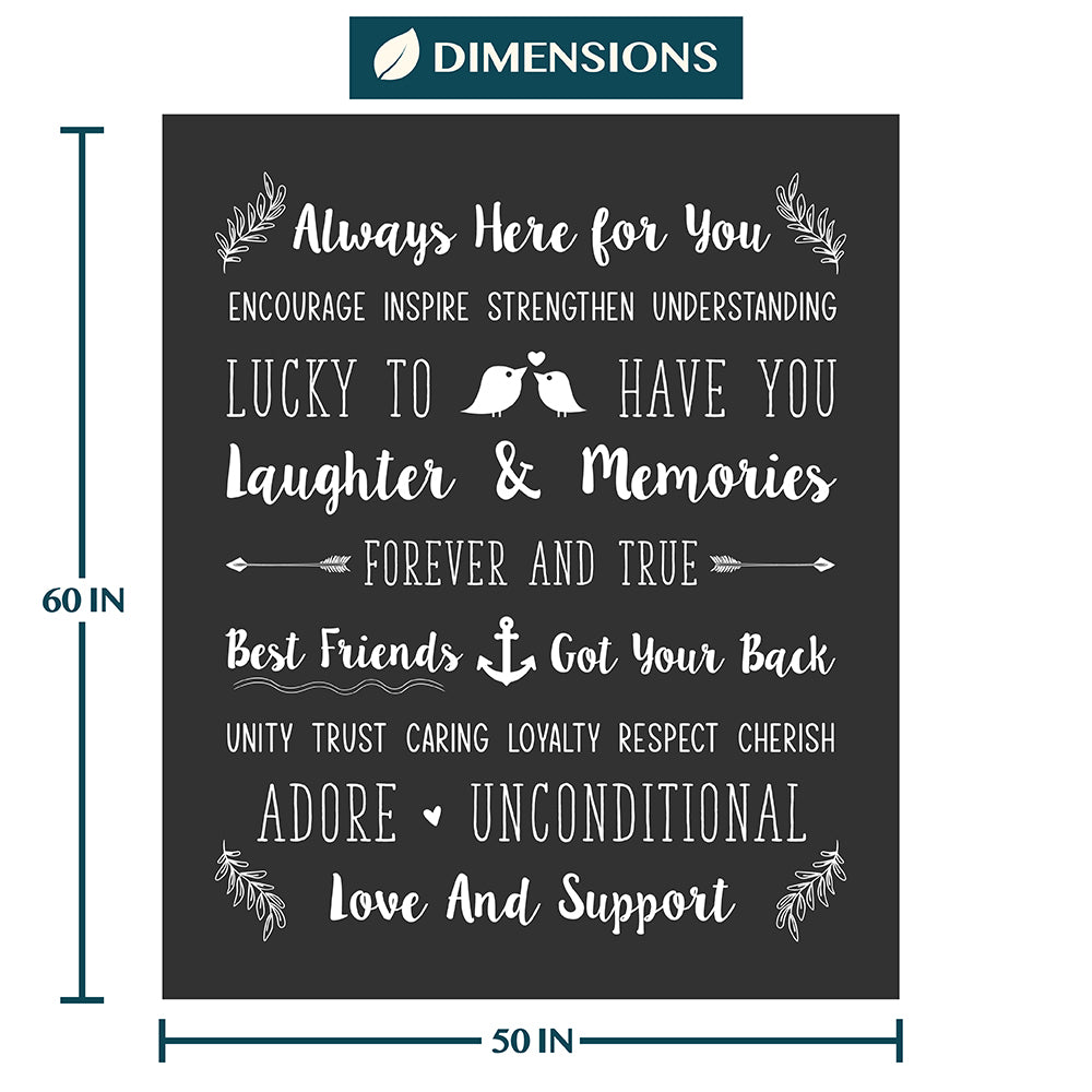 Love and Friendship Throw Blanket