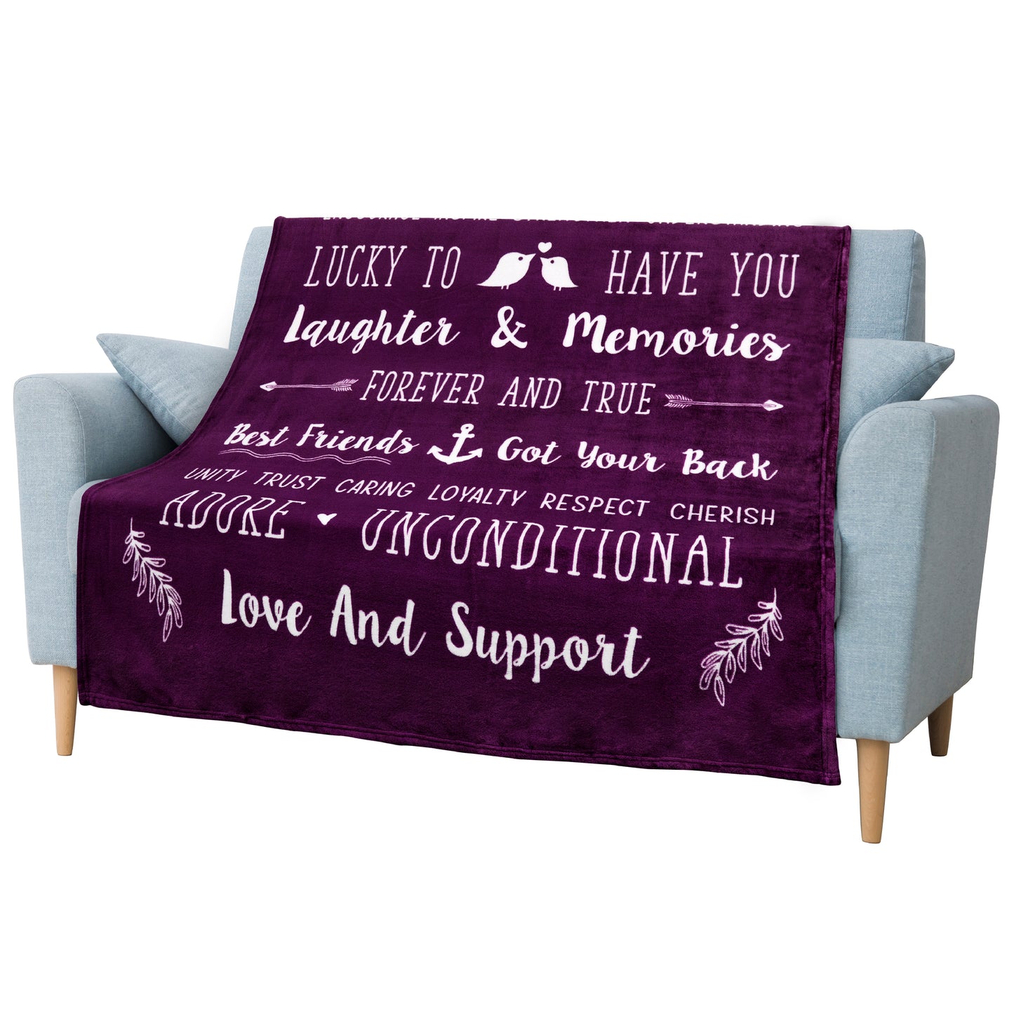 Love and Friendship Throw Blanket