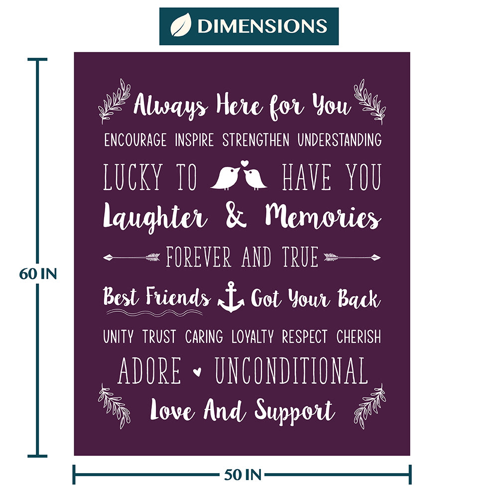 Love and Friendship Throw Blanket