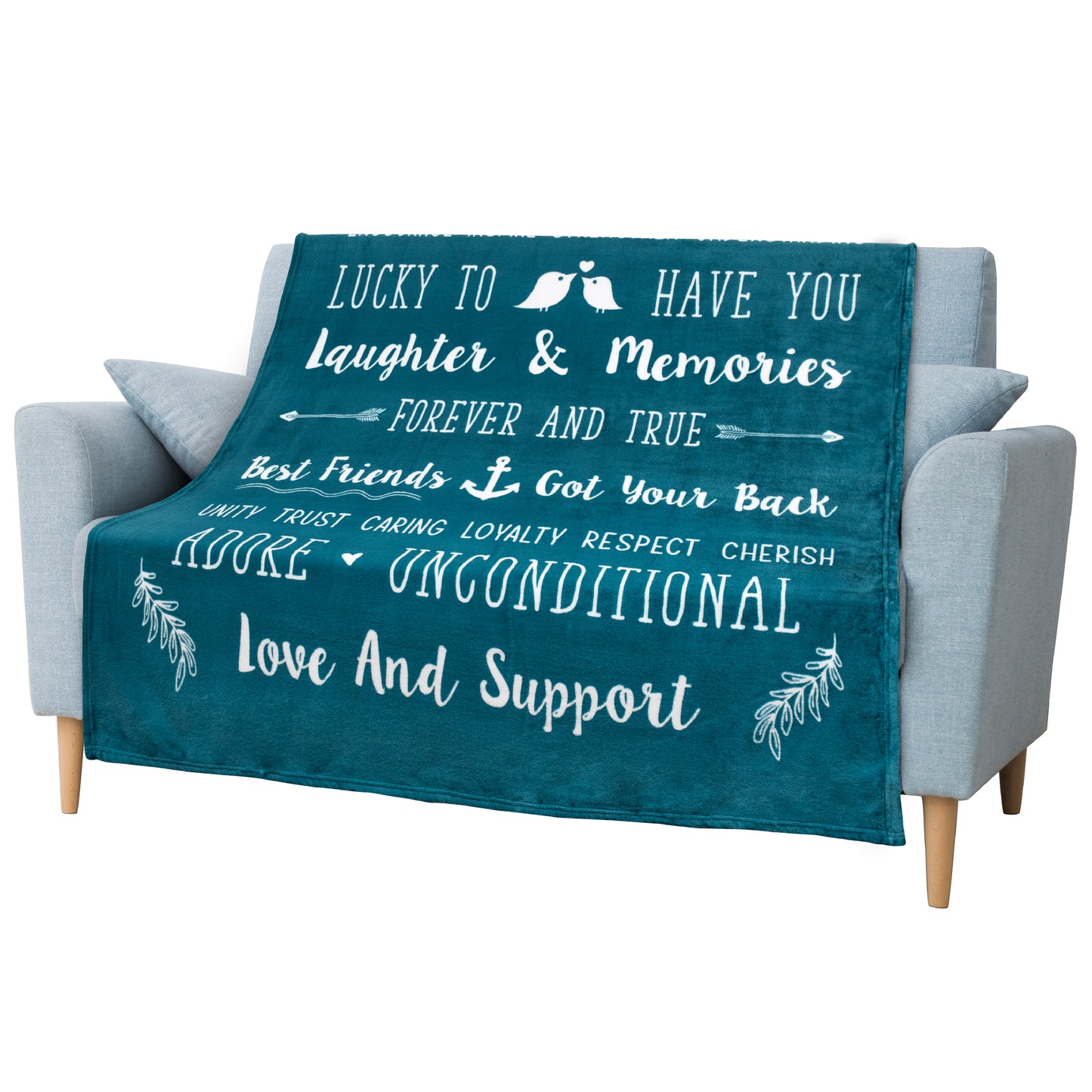 Love and Friendship Throw Blanket