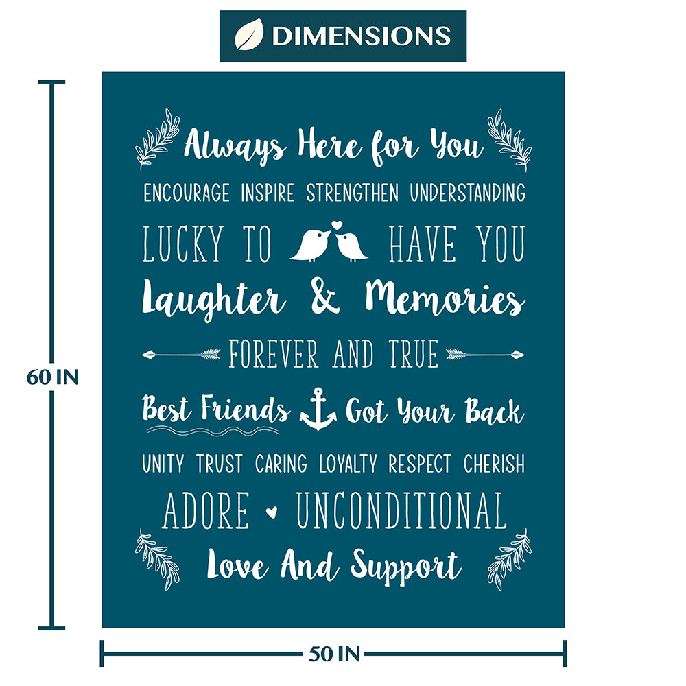 Love and Friendship Throw Blanket