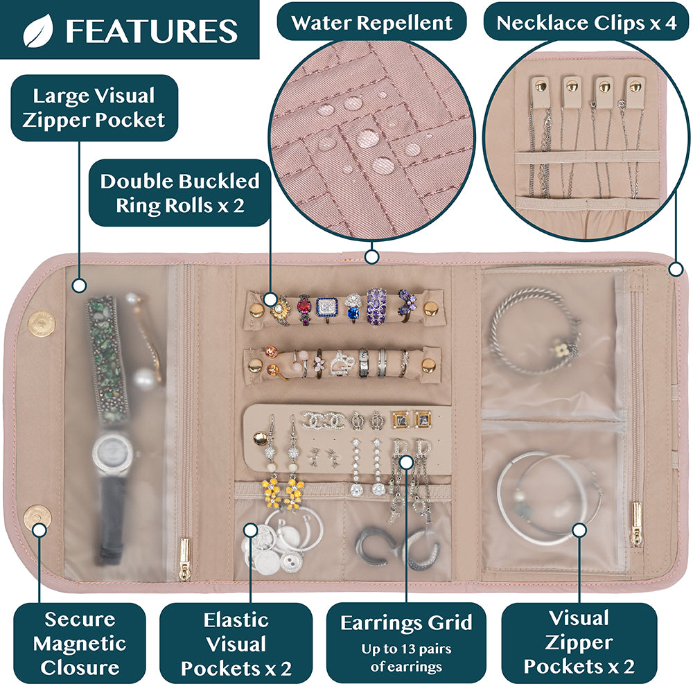 Jewelry Roll Organizer Bag