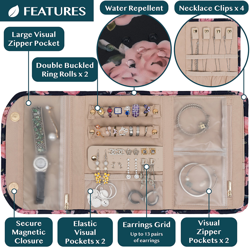 Jewelry Roll Organizer Bag