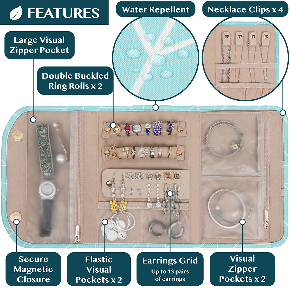 Jewelry Roll Organizer Bag