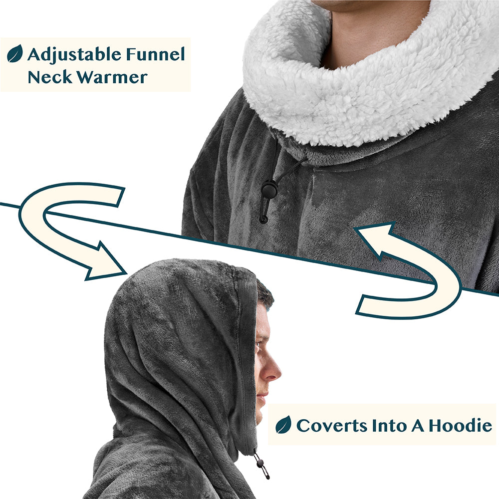 Neck Warmer Sweatshirt Hoodie Blanket