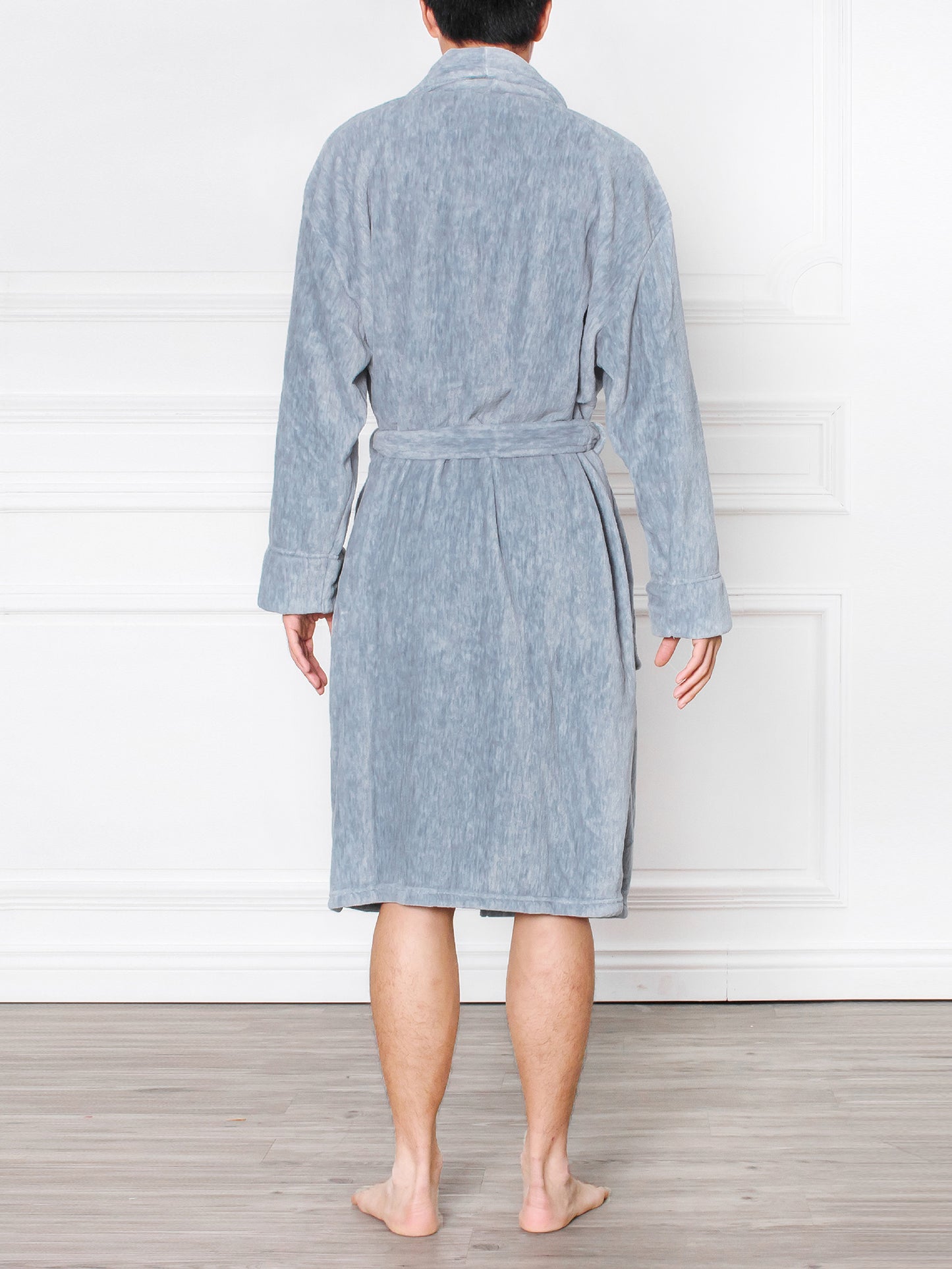 Men's Melange Fleece Robe