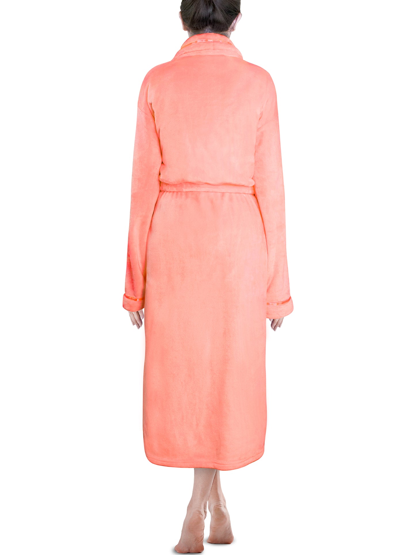 Women's Satin Trim Fleece Robe