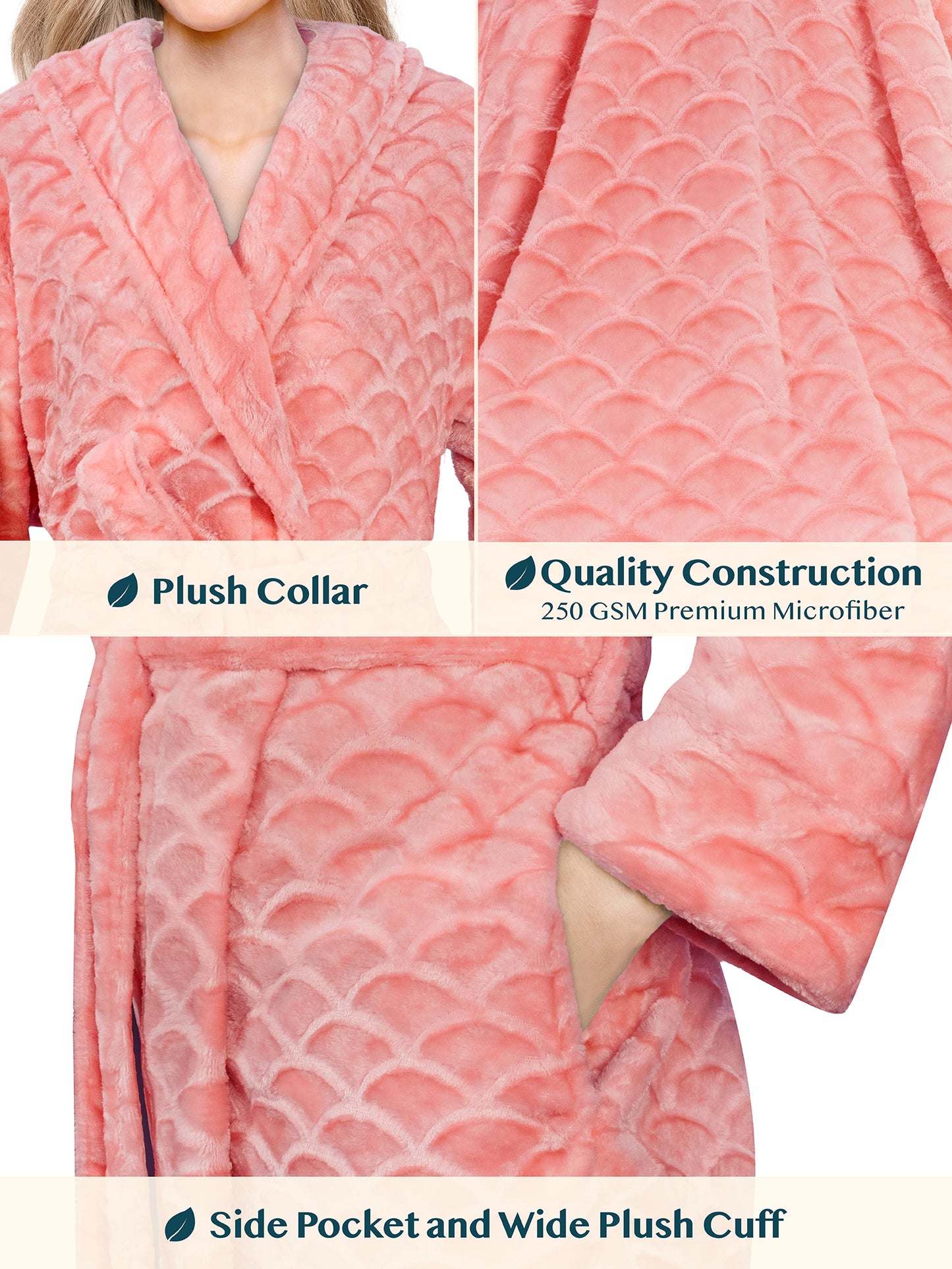 Women's Scallop Pattern Short Robe