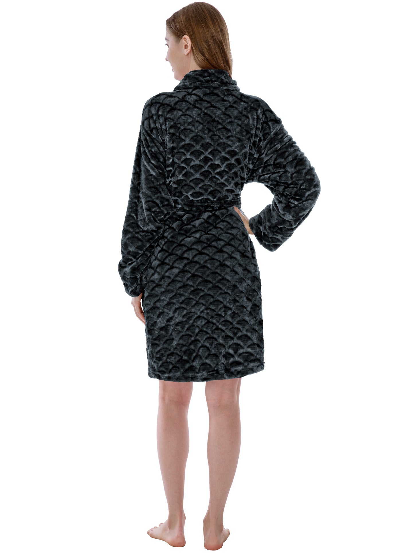 Women's Scallop Pattern Short Robe