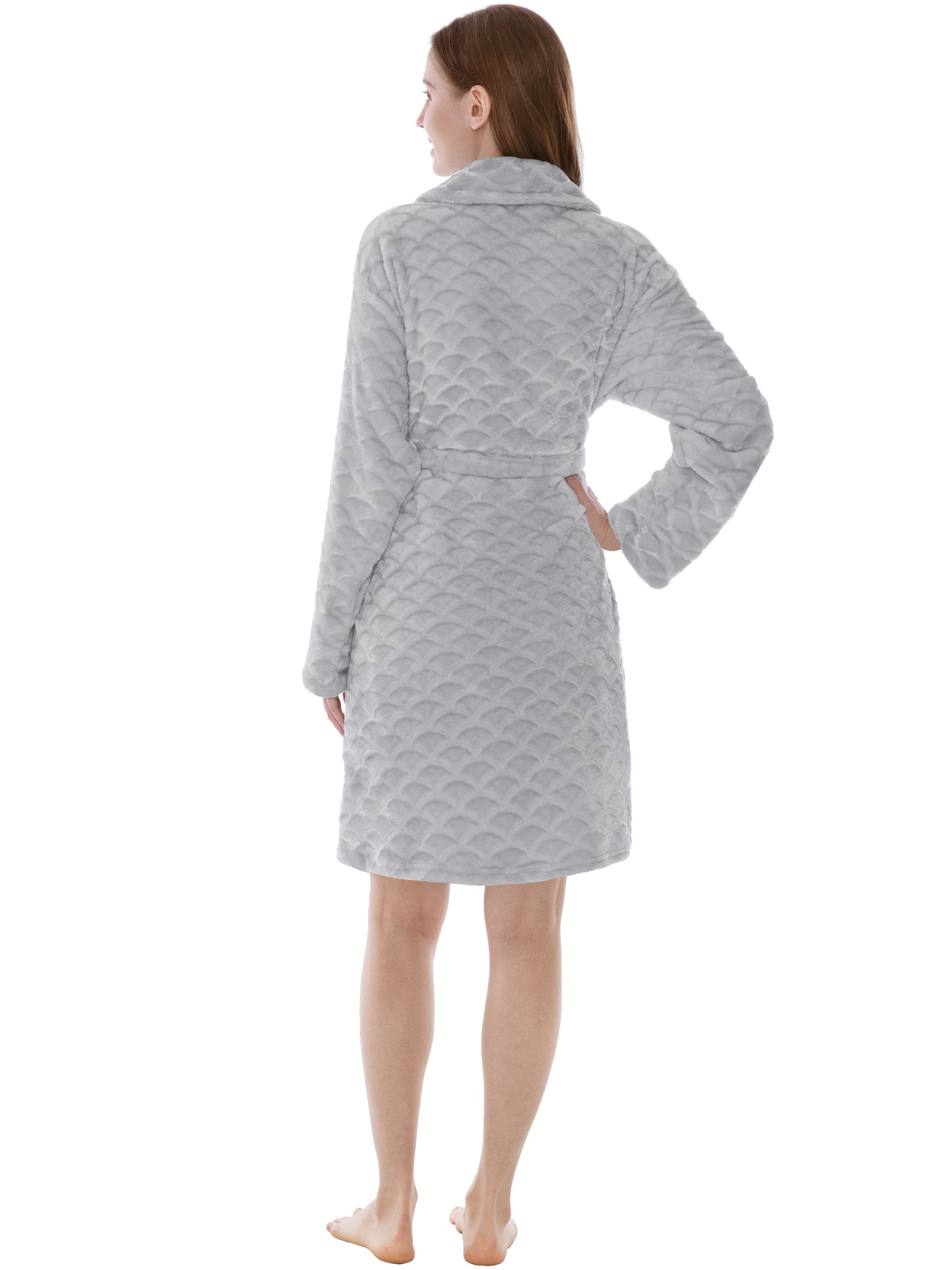 Women's Scallop Pattern Short Robe