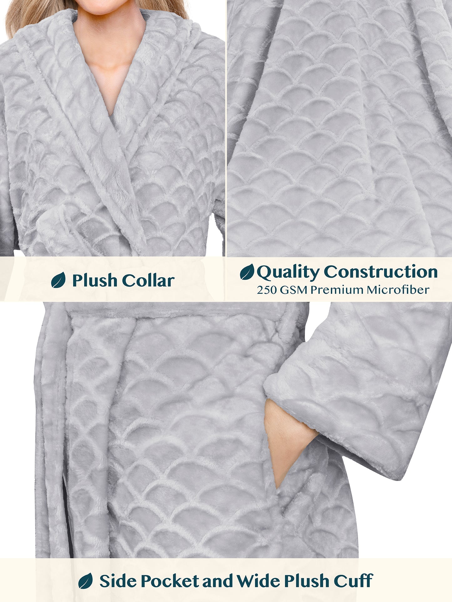 Women's Scallop Pattern Short Robe