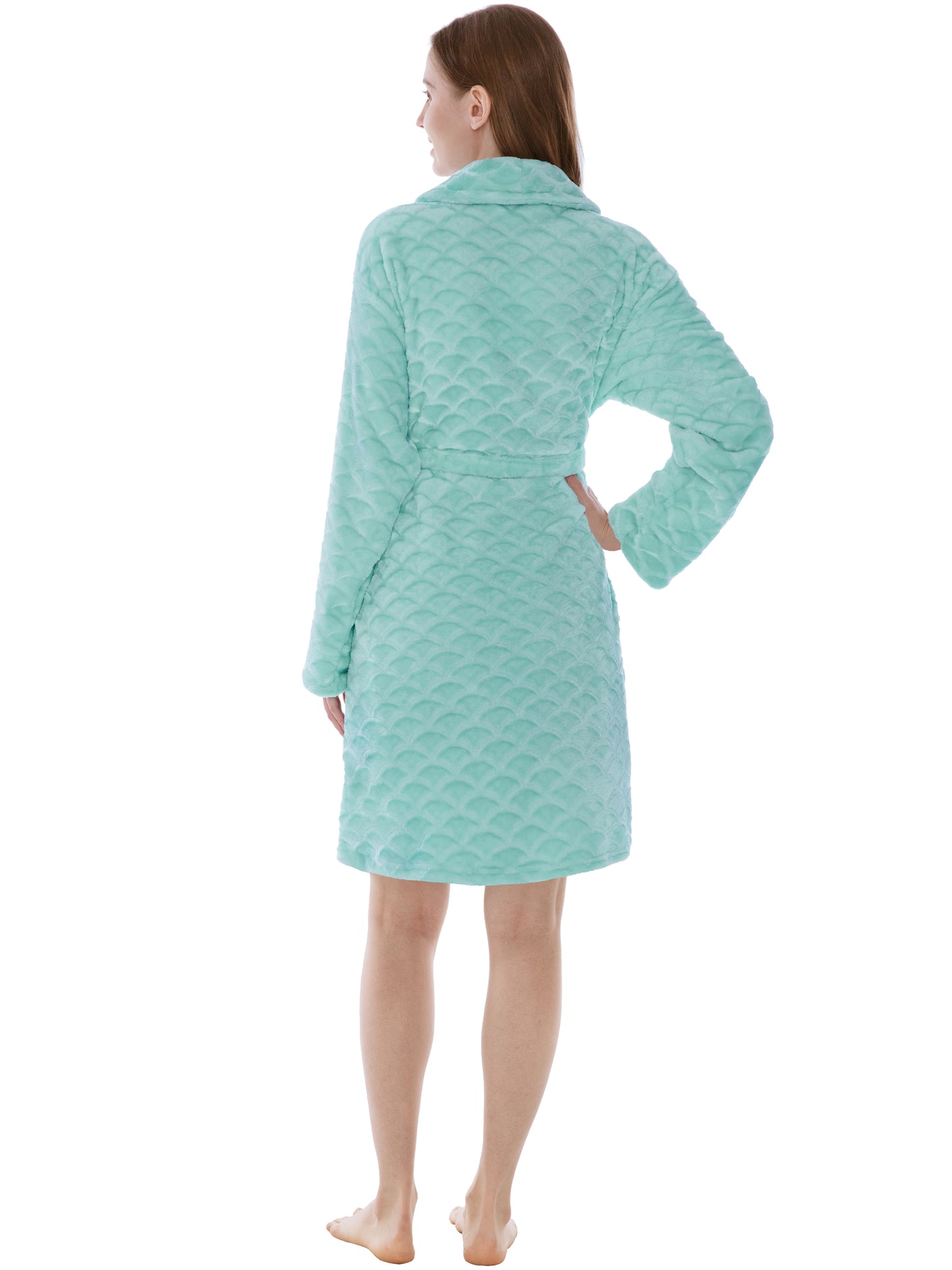 Women's Scallop Pattern Short Robe