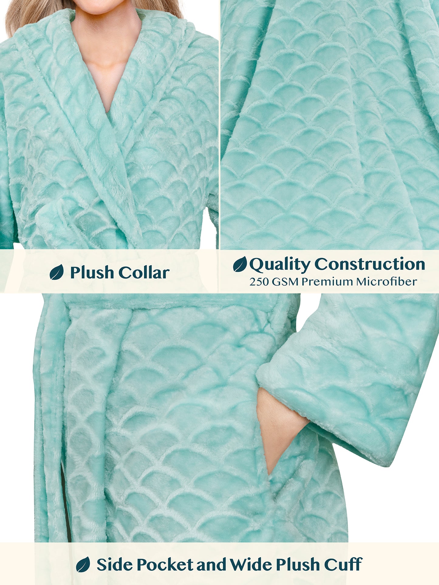 Women's Scallop Pattern Short Robe