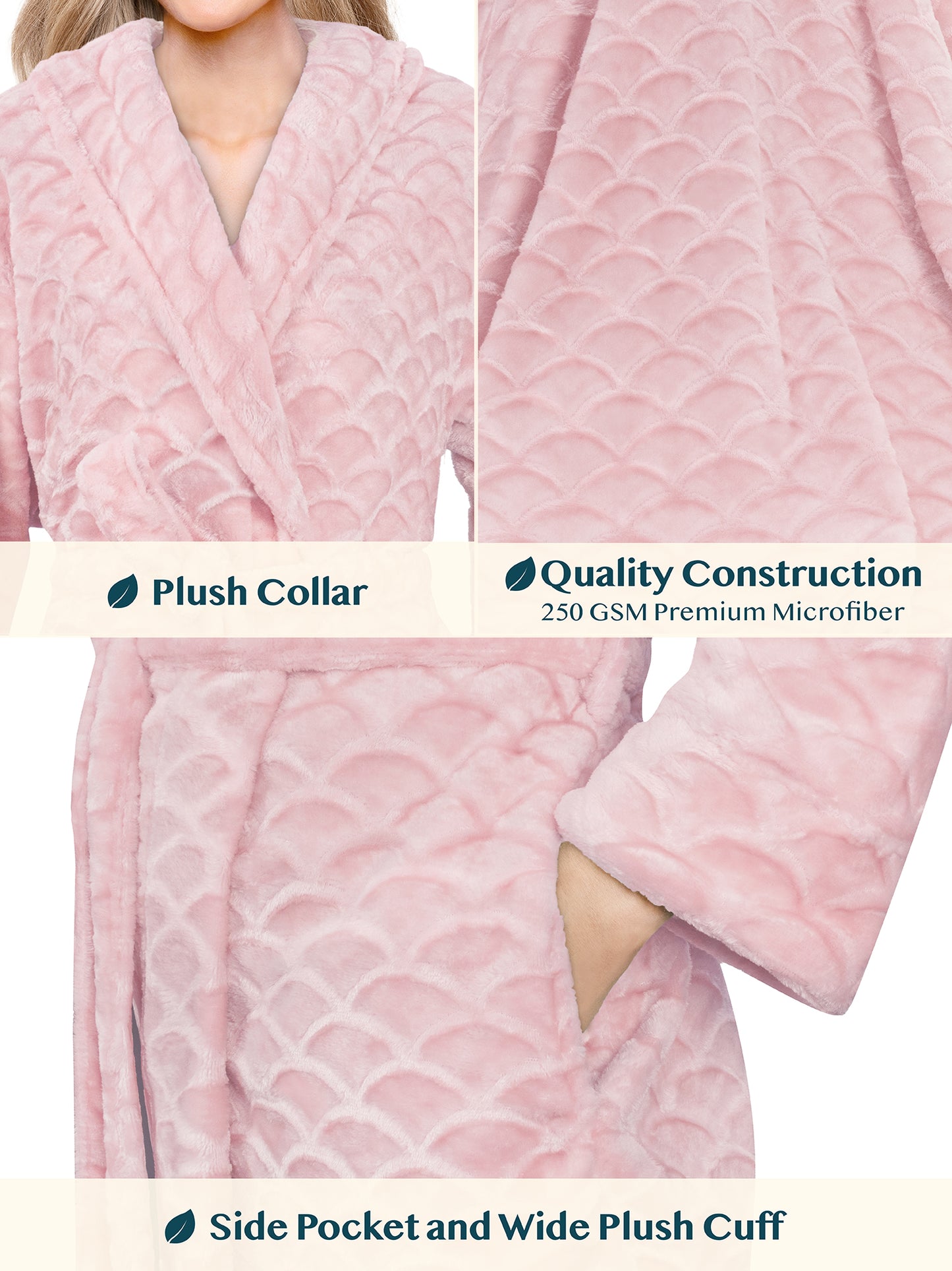 Women's Scallop Pattern Short Robe