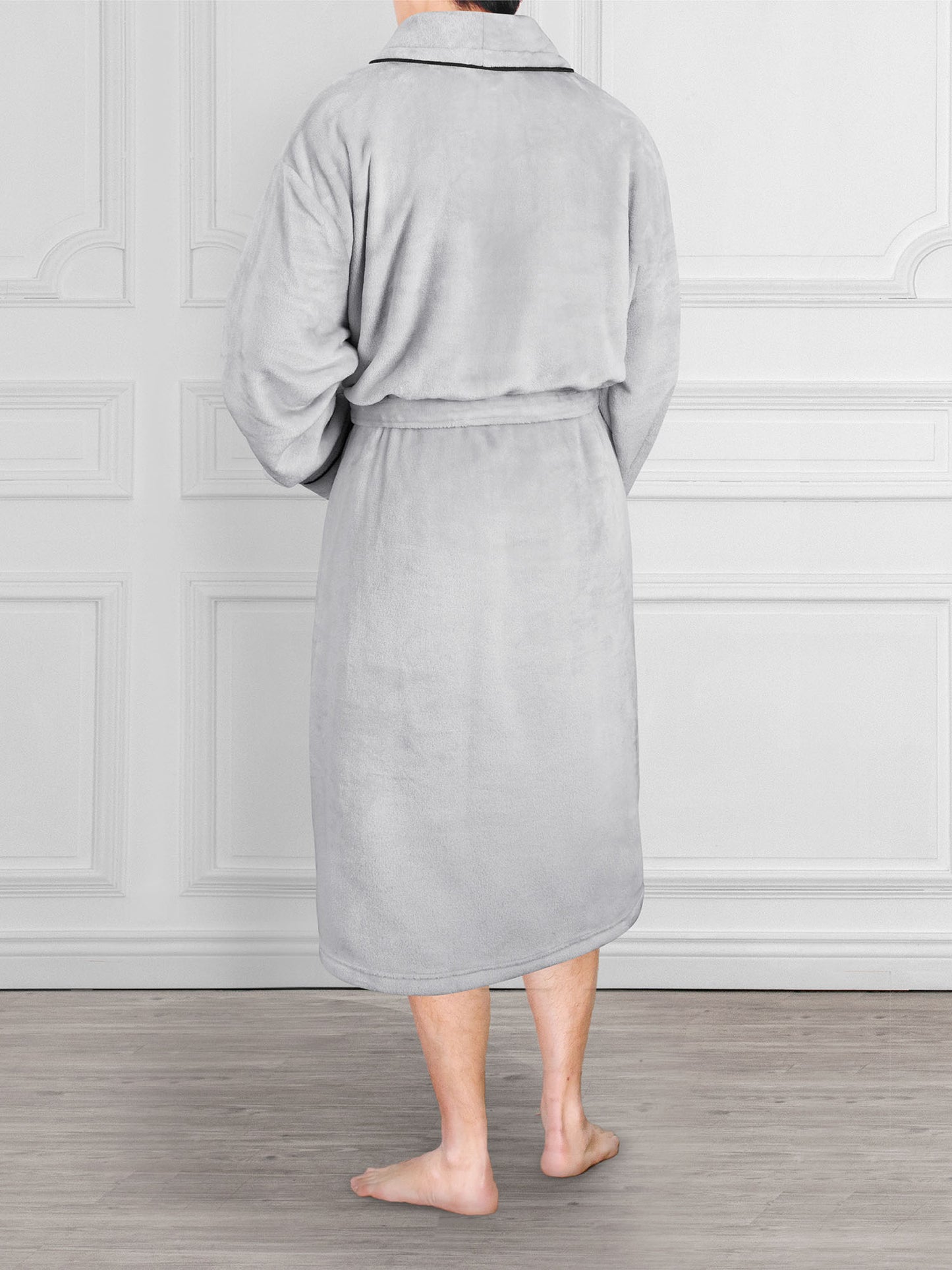 Men's Piping Fleece Robe